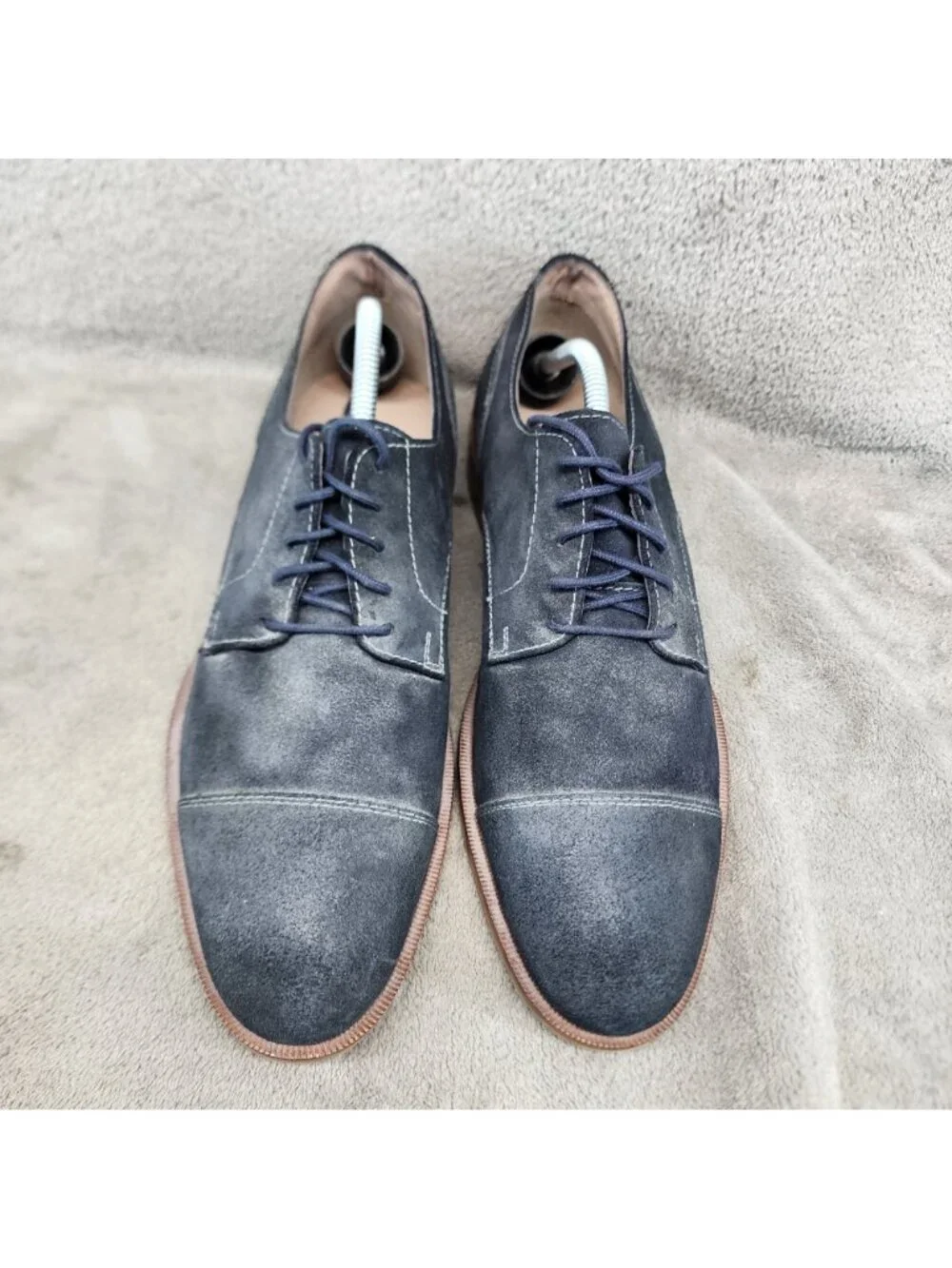 Banana Republic Shoes Mens Size 9 Navy Blue Suede Lace Up Oxford